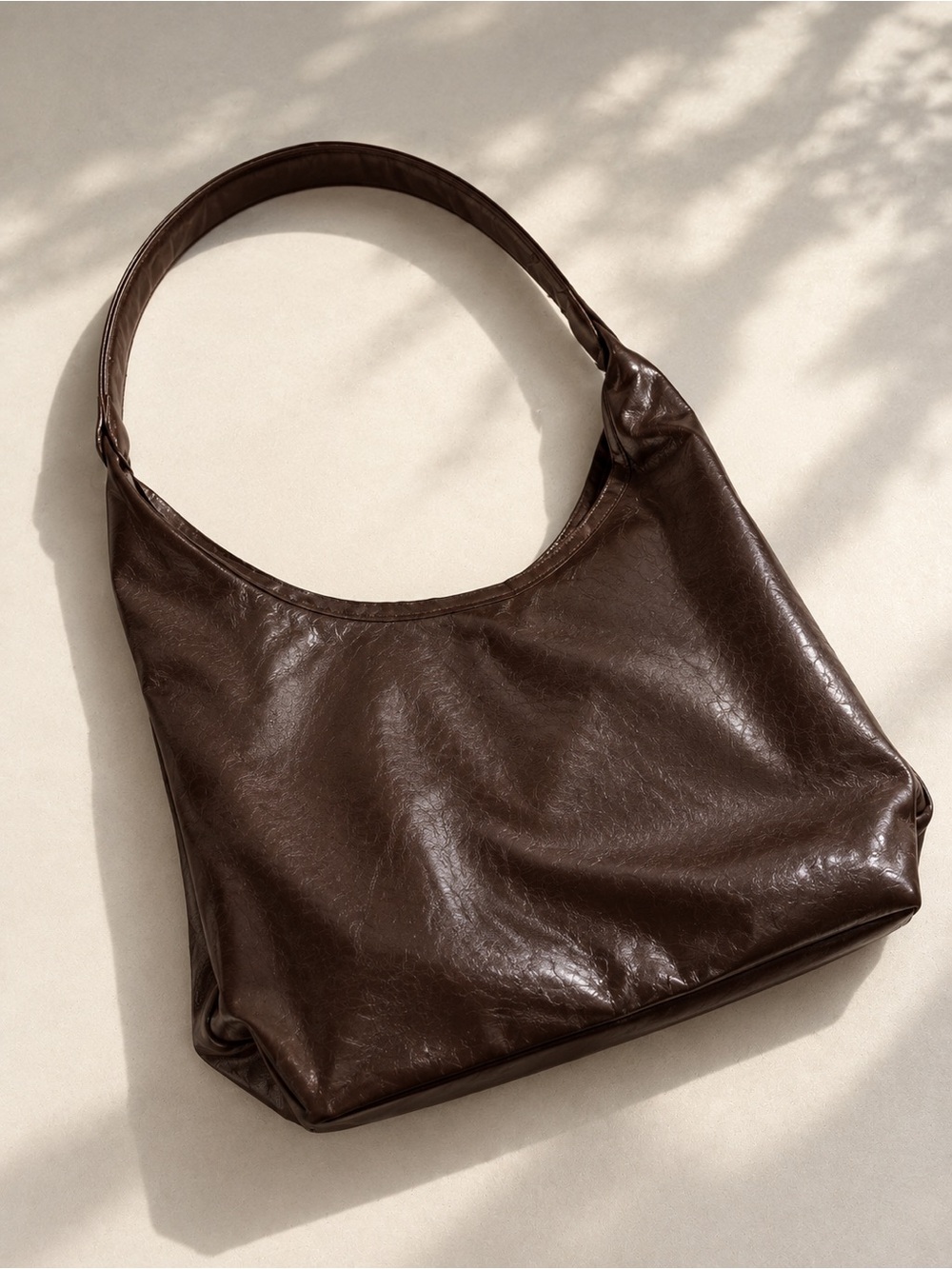 Everyday Dark Brown Shoulder Hobo Bag